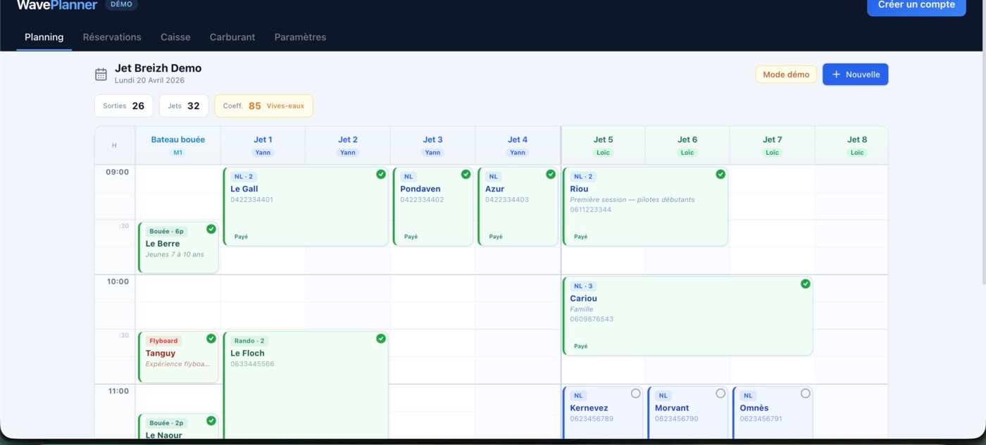 Planning opérationnel WavePlanner